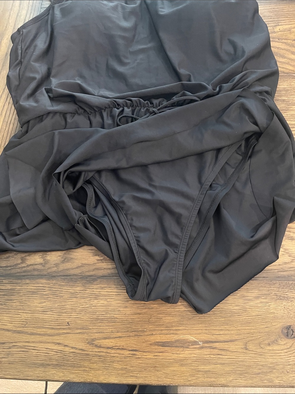 Time and Tru Black Women’s Swim Romper NWOT 1X - Picture 4 of 12
